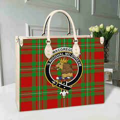 MacGregor Modern Tartan Crest Leather Bag