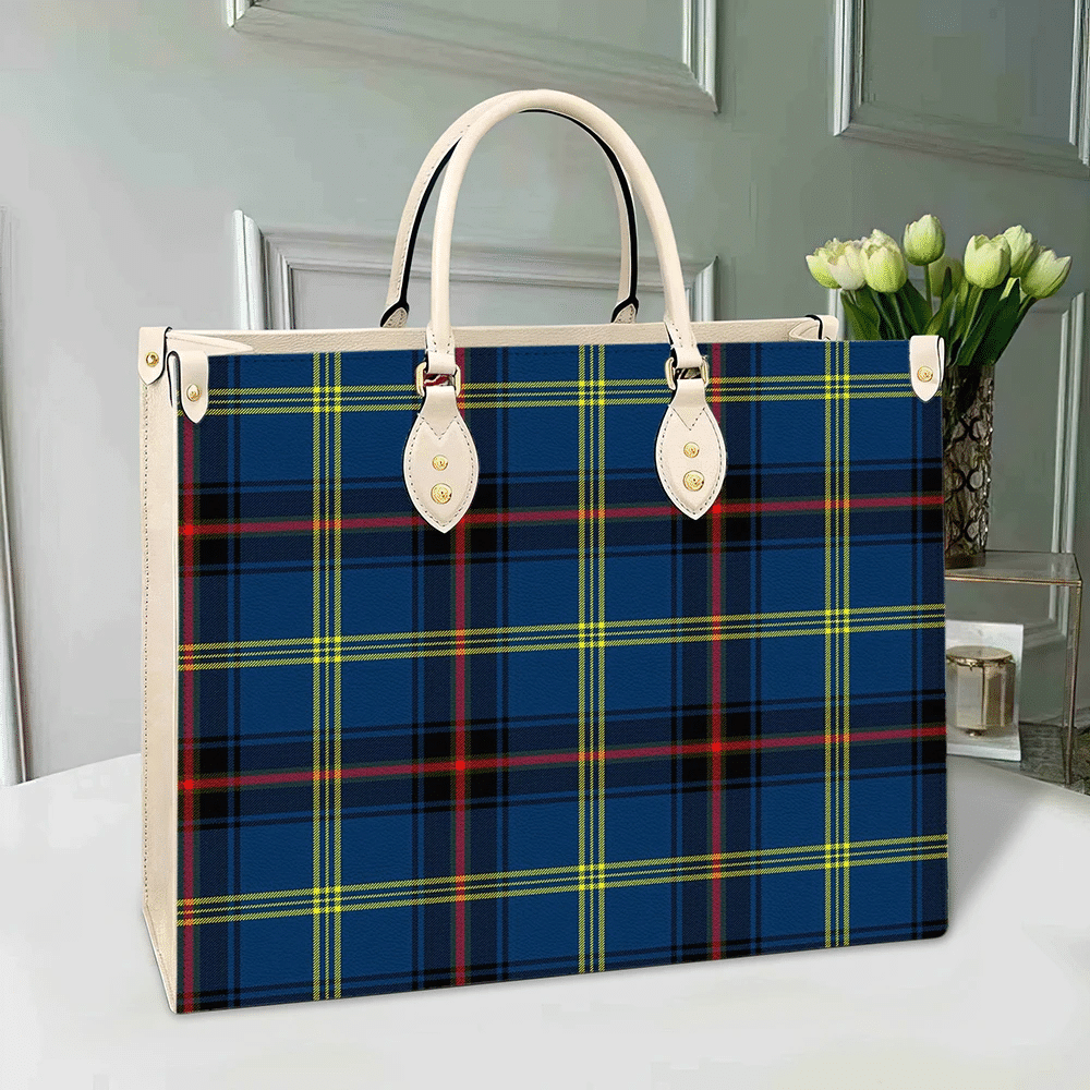 Grewar Tartan Leather Bag