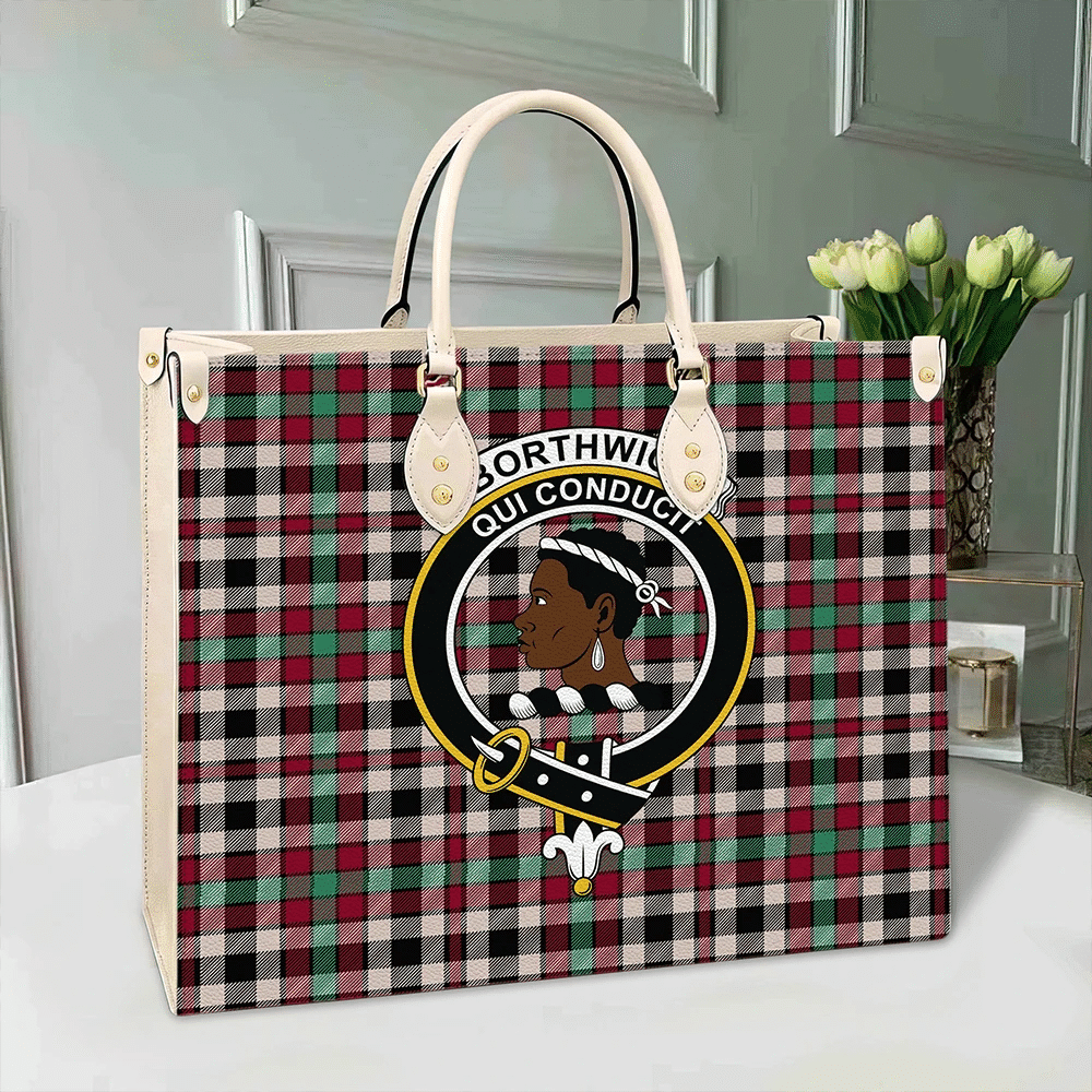 Borthwick Dress Ancient Tartan Crest Leather Bag