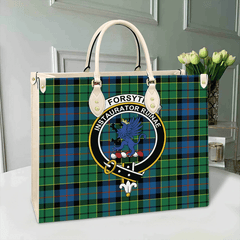 Forsyth Ancient Tartan Crest Leather Bag