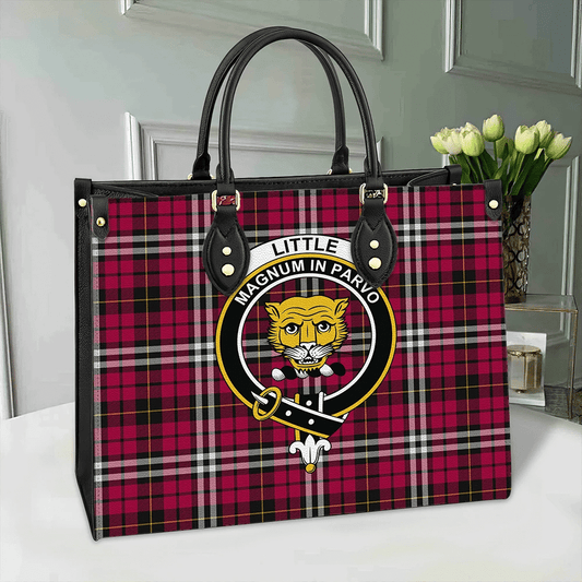 Little Tartan Crest Leather Bag