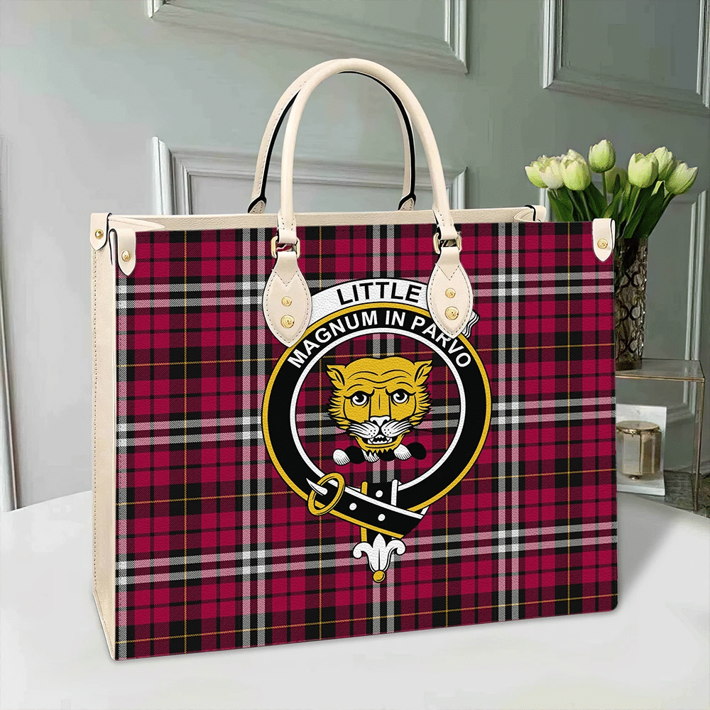 Little Tartan Crest Leather Bag
