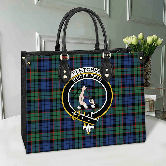 Fletcher Ancient Tartan Crest Leather Bag