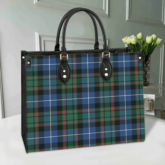 MacRae Hunting Ancient Tartan Leather Bag