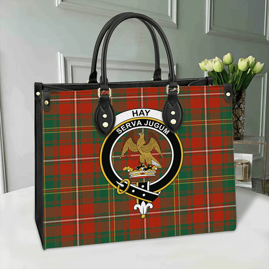 Hay Ancient Tartan Crest Leather Bag