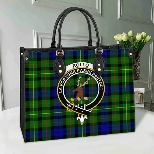 Rollo Modern Tartan Crest Leather Bag