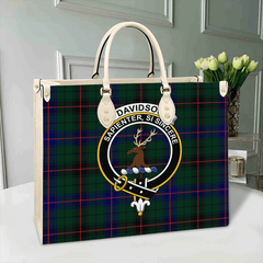 Davidson Modern Tartan Crest Leather Bag