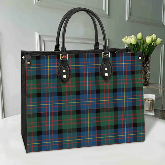 Cameron of Erracht Ancient Tartan Leather Bag