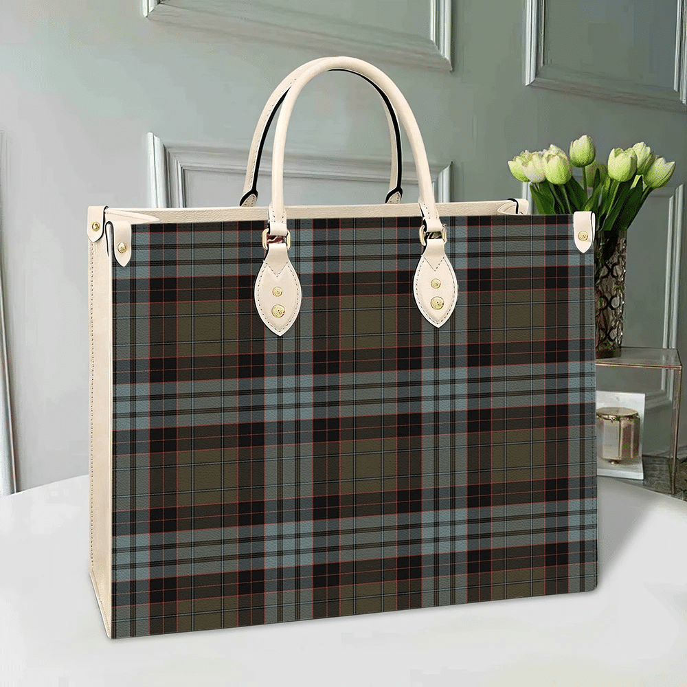 Stewart Old Weathered Tartan Leather Bag