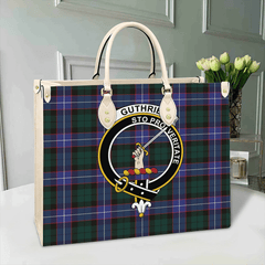 Guthrie Modern Tartan Crest Leather Bag