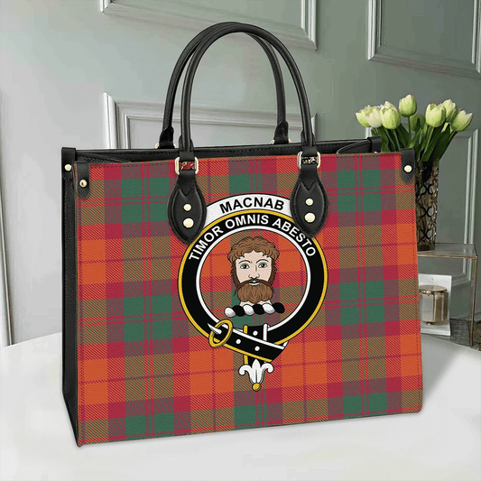 MacNab Ancient Tartan Crest Leather Bag