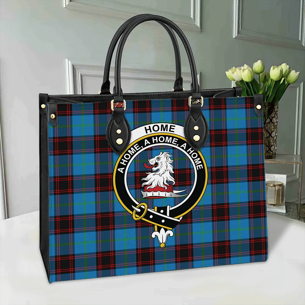 Home Ancient Tartan Crest Leather Bag