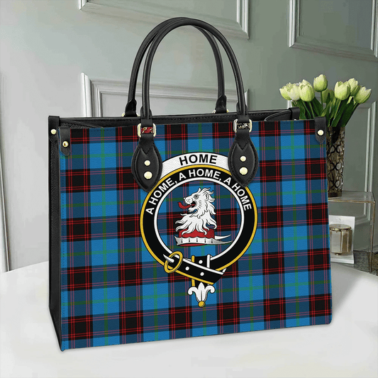 Home Ancient Tartan Crest Leather Bag