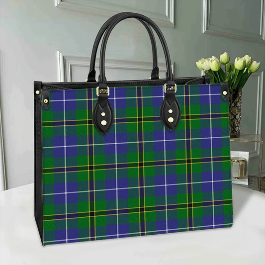 Turnbull Hunting Tartan Leather Bag