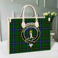 Henderson Modern Tartan Crest Leather Bag