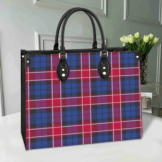 Graham of Menteith Red Tartan Leather Bag