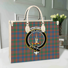 MacIntyre Ancient Tartan Crest Leather Bag