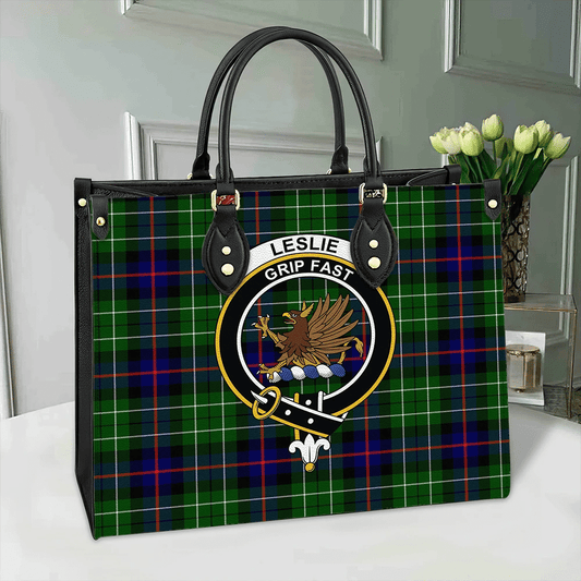 Leslie Hunting Ancient Tartan Crest Leather Bag