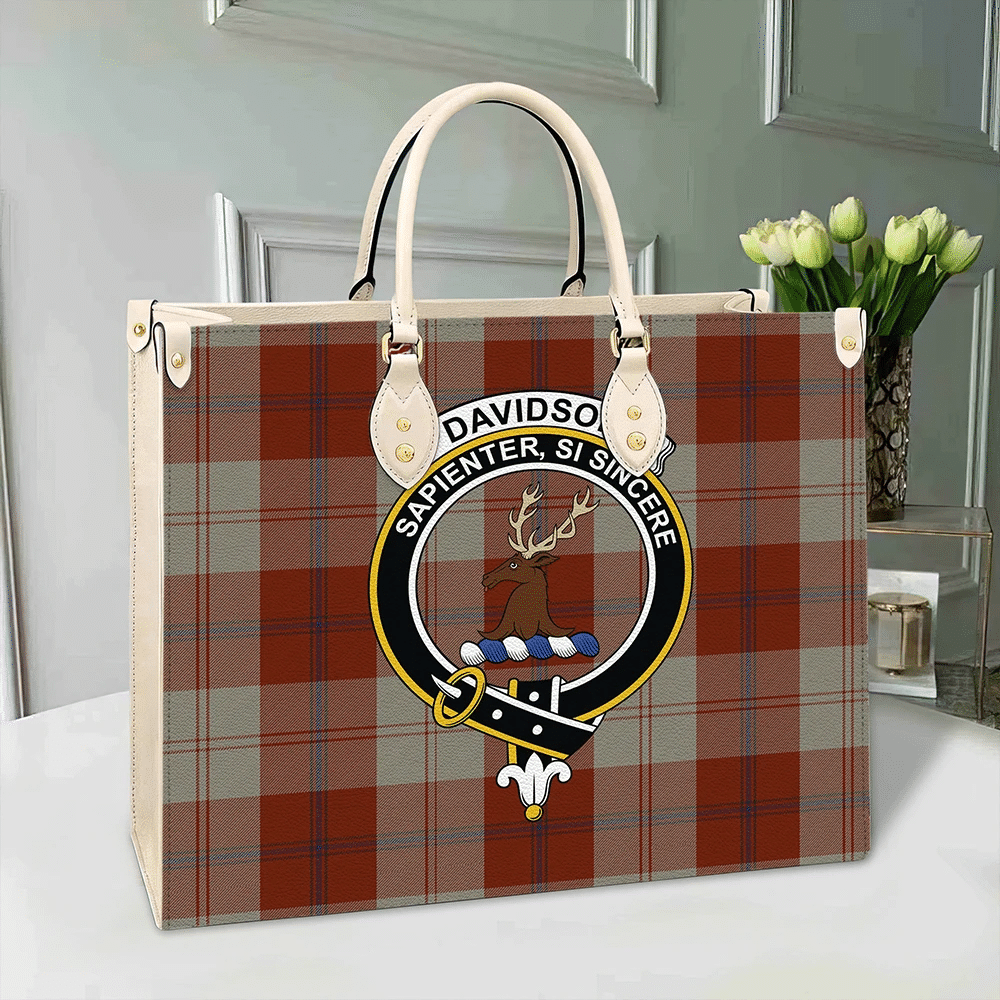 Davidson Dress Dancers Tartan Crest Leather Bag