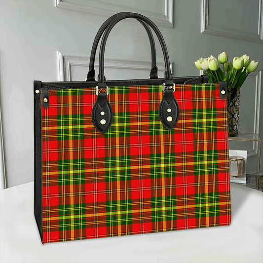 Leask Tartan Leather Bag