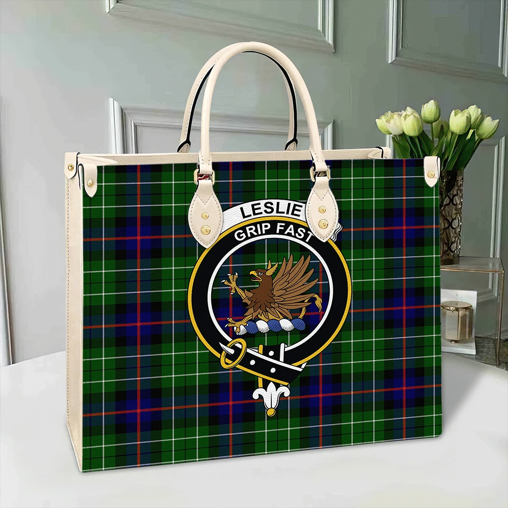 Leslie Hunting Ancient Tartan Crest Leather Bag