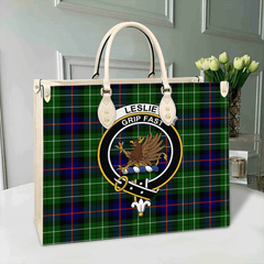 Leslie Hunting Ancient Tartan Crest Leather Bag