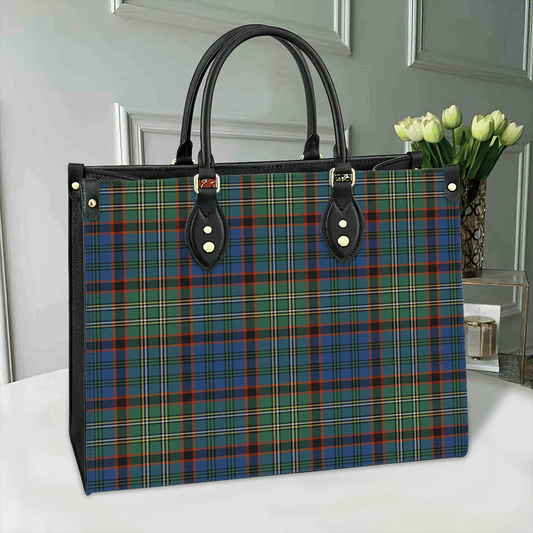 Nicolson Hunting Ancient Tartan Leather Bag