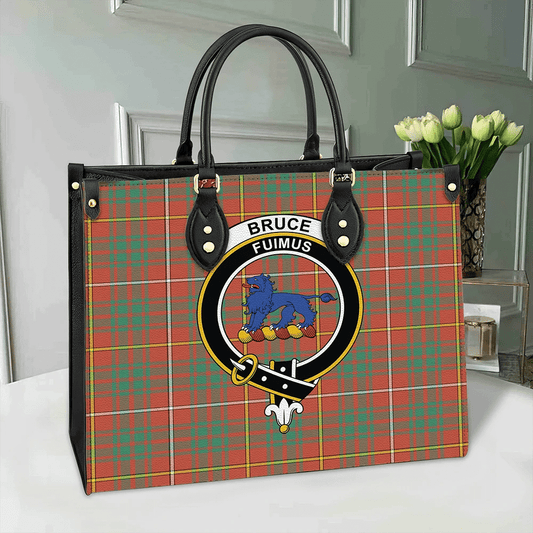 Bruce Ancient Tartan Crest Leather Bag