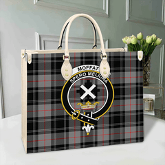 Moffat Modern Tartan Crest Leather Bag