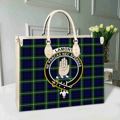 Lamont Modern Tartan Crest Leather Bag