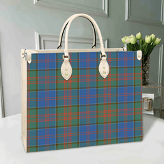 Stewart of Appin Hunting Ancient Tartan Leather Bag