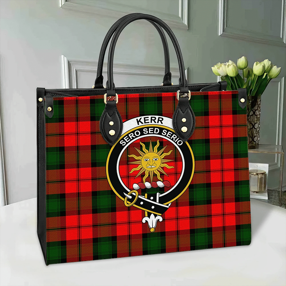 Kerr Modern Tartan Crest Leather Bag