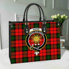 Kerr Modern Tartan Crest Leather Bag