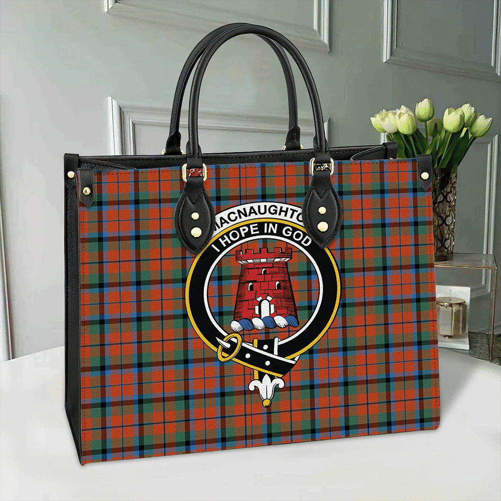 MacNaughton Ancient Tartan Crest Leather Bag