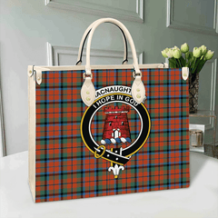 MacNaughton Ancient Tartan Crest Leather Bag