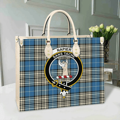 Napier Ancient Tartan Crest Leather Bag