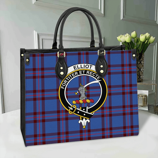 Elliot Modern Tartan Crest Leather Bag