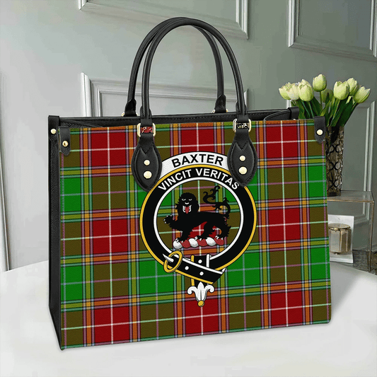 Baxter Tartan Crest Leather Bag