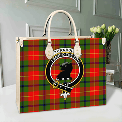 Turnbull Dress Tartan Crest Leather Bag