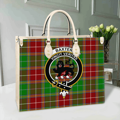 Baxter Tartan Crest Leather Bag
