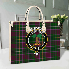 Crosbie Tartan Crest Leather Bag