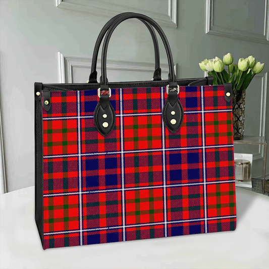 Cameron of Lochiel Modern Tartan Leather Bag