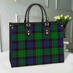 Stewart Old Modern Tartan Leather Bag