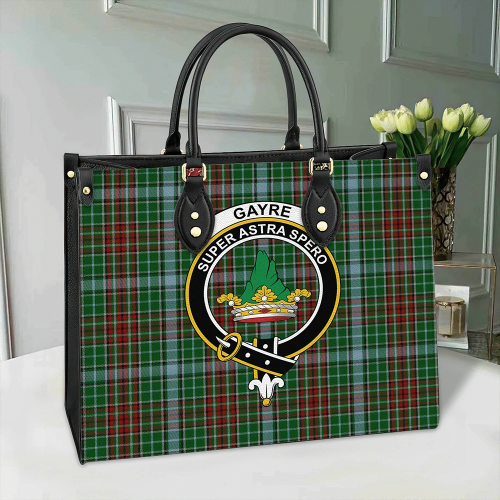 Gayre Tartan Crest Leather Bag