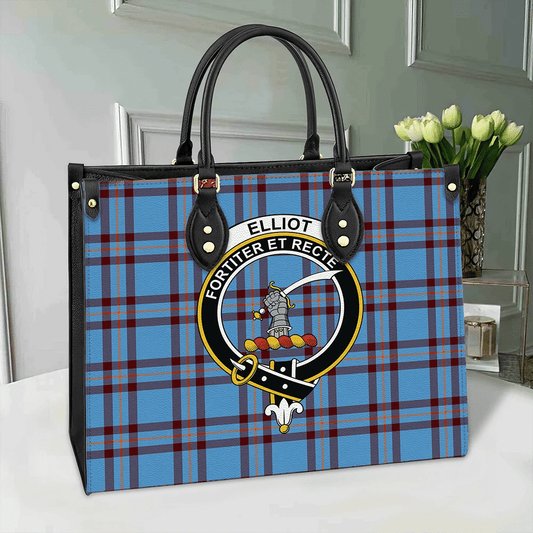 Elliot Ancient Tartan Crest Leather Bag