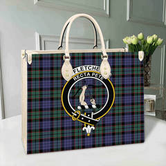 Fletcher Modern Tartan Crest Leather Bag