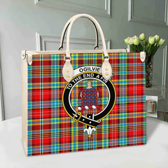 Ogilvie Hunting Ancient Tartan Crest Leather Bag