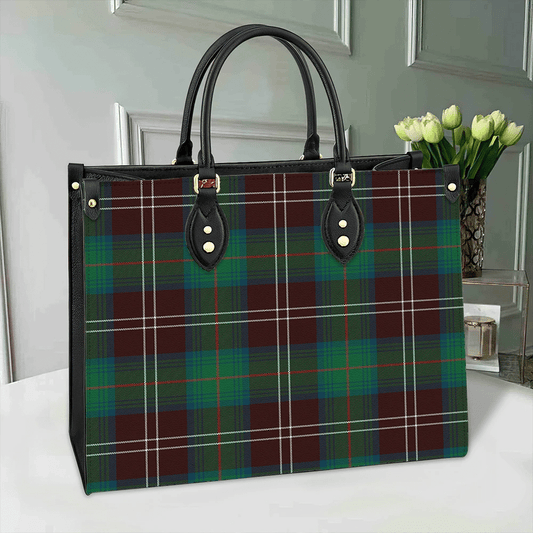 Chisholm Hunting Ancient Tartan Leather Bag