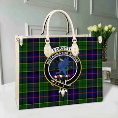 Forsyth Modern Tartan Crest Leather Bag