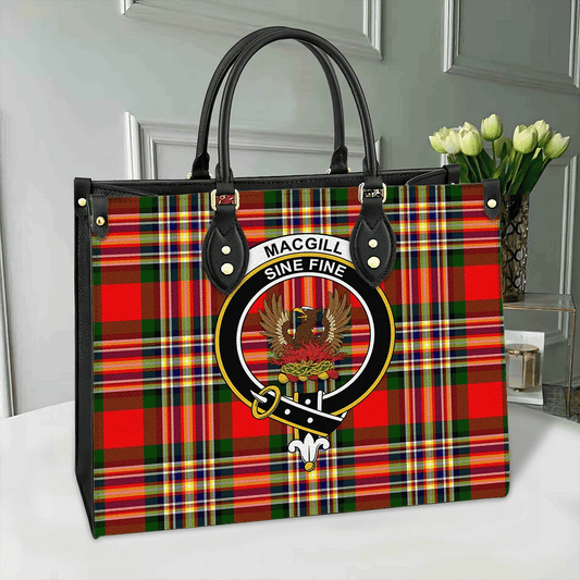 MacGill Modern Tartan Crest Leather Bag